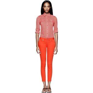 ⭐️TORY BURCH ALEXA CROPPED SKINNY JEAN IN POPPY RED- size 30